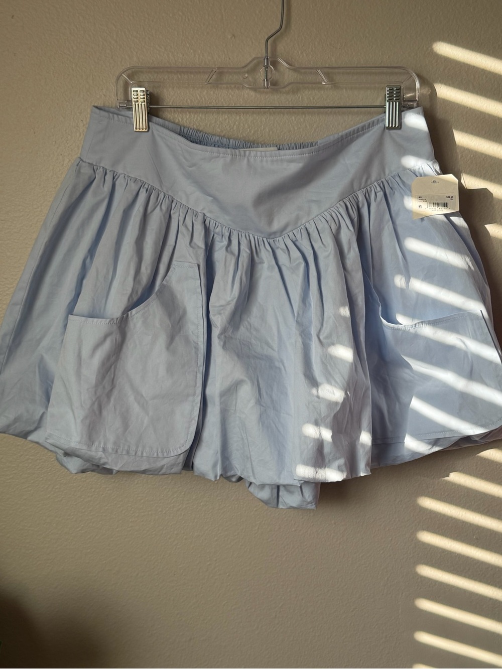 Altar'd State Light Blue Jessica Bubble Mini Skirt With Pockets Women’s XL - Picture 2 of 6